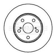 Borg & Beck Front Brake Vented Discs & Pads fits Toyota Corona 1992-1996 1.8