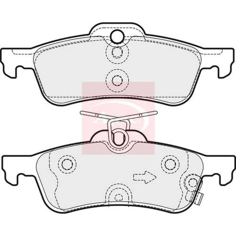 Apec Rear Brake Pad Set fits Honda Civic IX 2012-2016 1.4 1.6 1.8 2.0 2.2