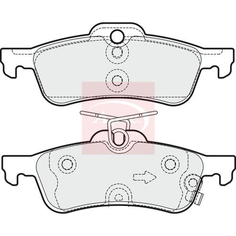 Apec Rear Brake Pad Set PAD1966