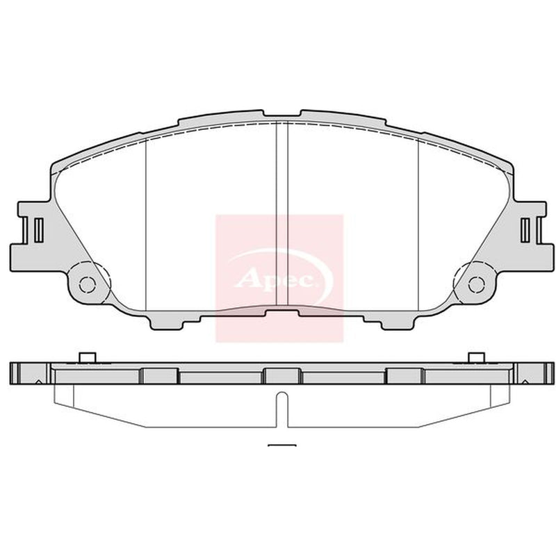 Apec Front Brake Pad Set fits Toyota Prius Phv 2016-2022 1.8