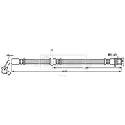 Borg & Beck Brake Hydraulic Hose Line Rear Right BBH7755