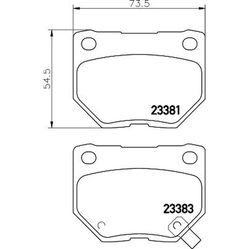 Mintex Front & Rear Pads fits Nissan Skyline 1998-2008 2.0 2.5 2.6
