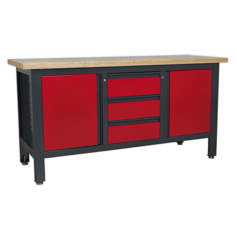 Sealey Workstation with 3 Drawers & 2 Cupboards AP1905C Sealey - Dynamic Drive