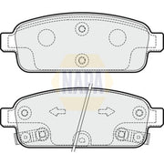 NAPA Rear Brake Pad Set fits Opel Ampera 2011-2015