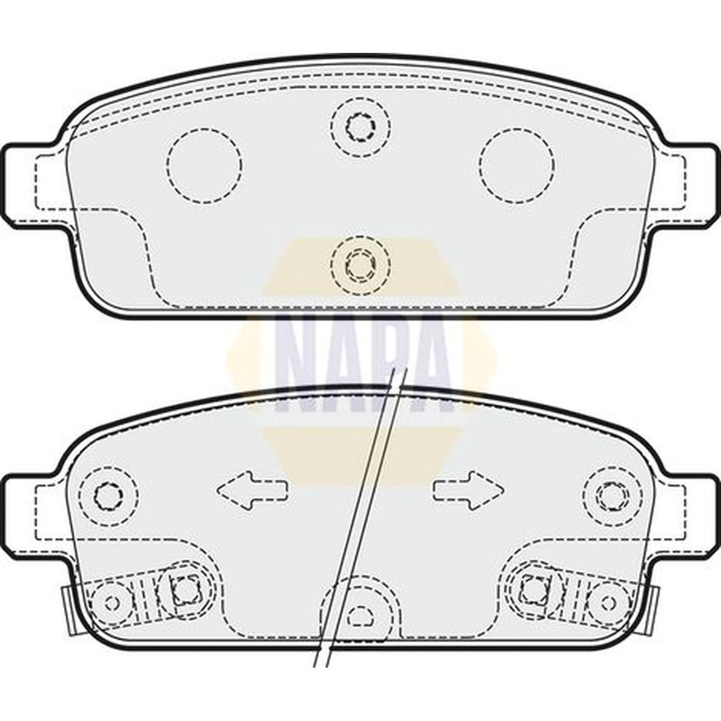 NAPA Rear Brake Pad Set fits Opel Ampera 2011-2015
