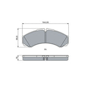 Bosch Front & Rear Pads fits Iveco Daily V 2012-2014