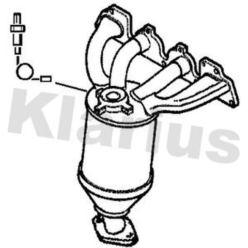 Klarius Catalyst Type Approved With Pipe Front fits Toyota Corolla Compact