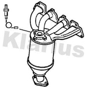 Klarius Catalyst Type Approved With Pipe fits Toyota Yaris/Vitz 2005-2012 1.3