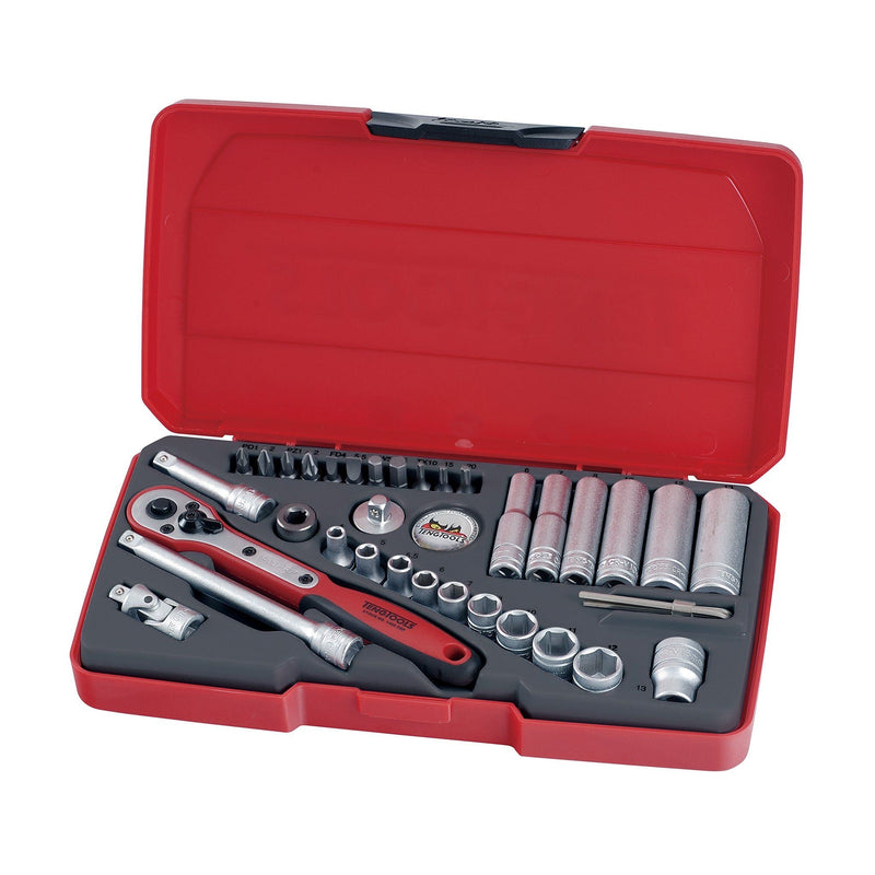 Teng Tools 1/4" Socket Set 6 pt 36 Pieces Teng Tools - Dynamic Drive