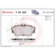 Brembo Front Brake Pad Set fits VW California T4 Camper 1994-2002 1.9 2.4 2.5