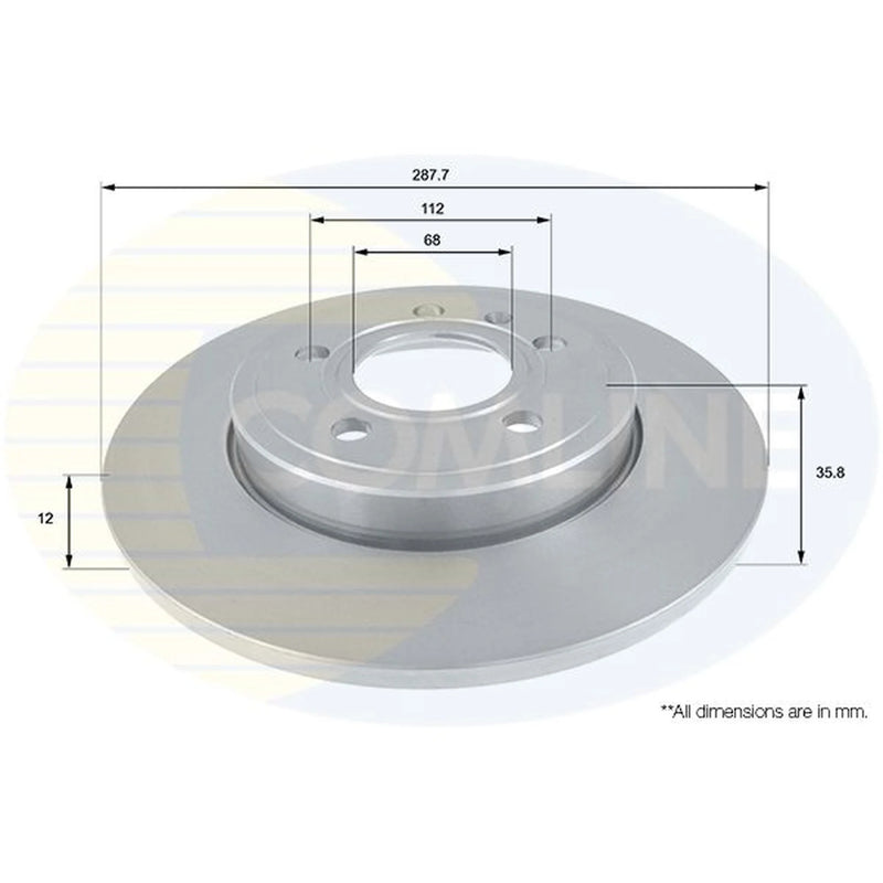 Comline Rear Brake Solid Discs & Pads fits Audi A4 B7 2004-2008 2.0 3.0