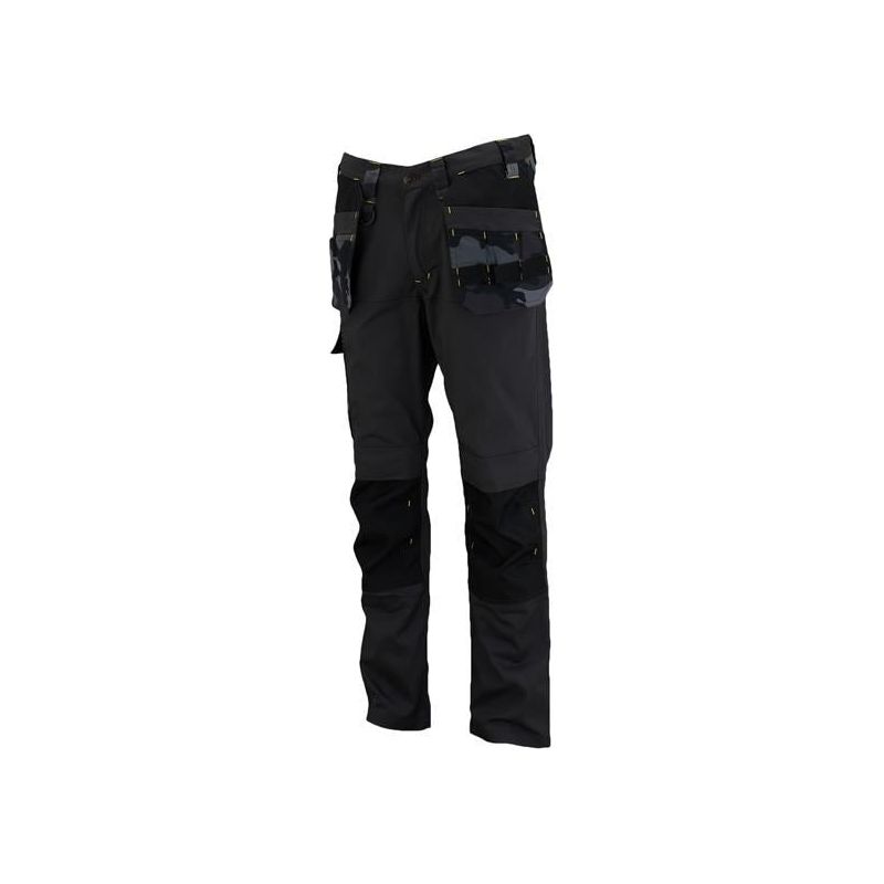 Stanley® Clothing Dixon Slim Fit Trousers Black Camouflage Waist 36in Leg R STANLEY® Clothing - Dynamic Drive