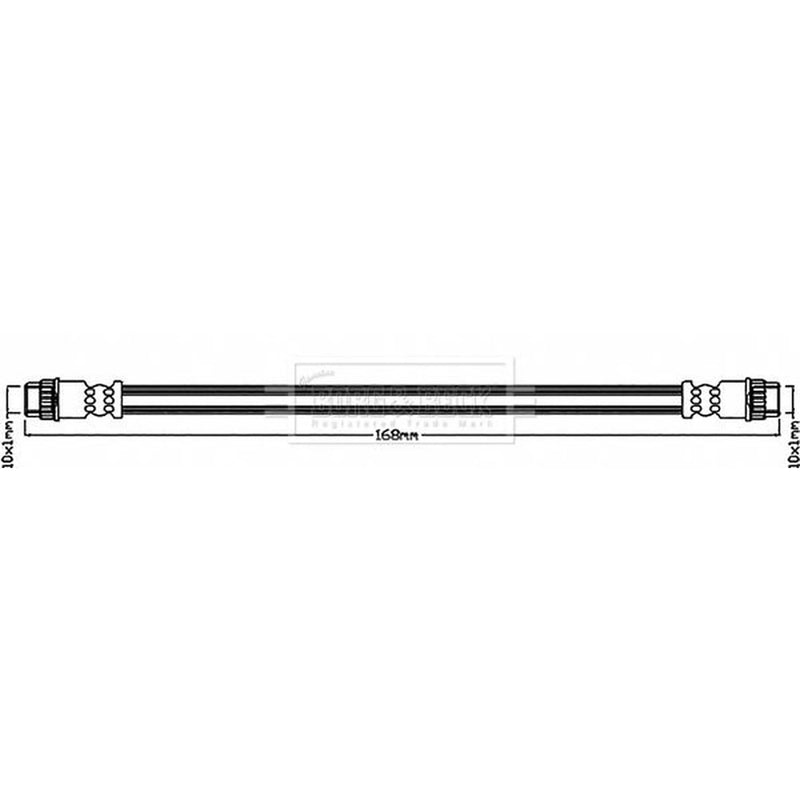 Borg & Beck Brake Hydraulic Hose Line inner BBH8248
