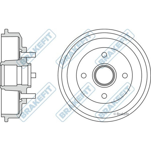 Apec Brake Drum Assembly Rear fits Ford Fiesta V 2001-2010 1.25 1.3 1.4 1.6