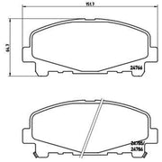 Brembo 4 x Front Brake Pad Set fits Honda Accord IX 2012 on 2.4