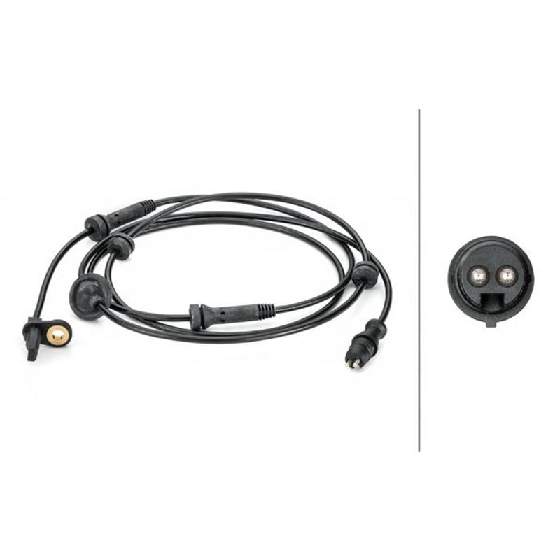 Hella ABS Wheel Speed Sensor Rear fits Fiat Mpv 2001-2010 1.2 1.3 1.4 1.6 1.9