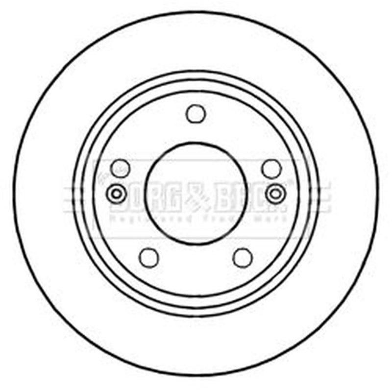 Borg & Beck Front & Rear Brake Discs & Pads fits Hyundai Kona 2017-2023 1.0 1.6