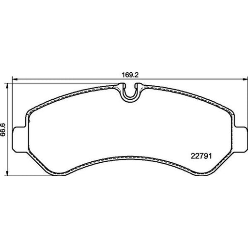 Brembo 4 x Rear Brake Pad Set fits Mercedes-Benz Sprinter 5-T 2018-2021