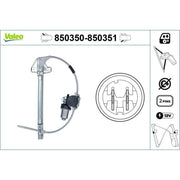 Valeo Electric Window Regulator Lifter Left Rear 850350