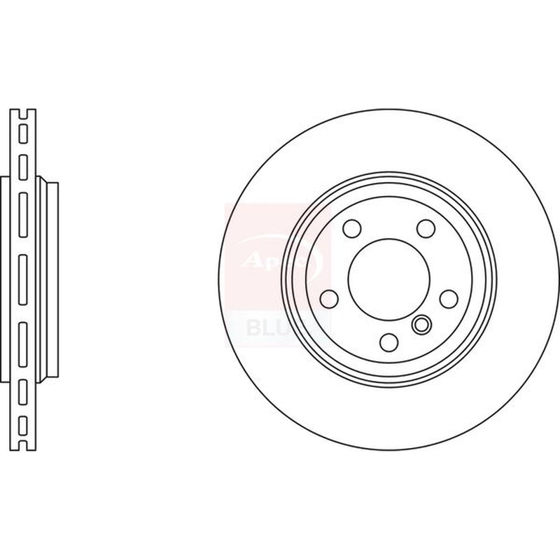 Apec Rear Brake Vented Discs & Pads fits BMW 3 1999-2007