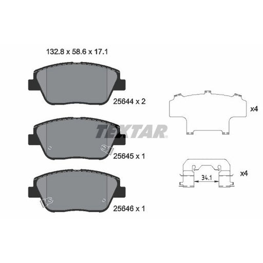 Textar Front Brake Pad Set 2564401