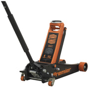 Premier Low Profile Trolley Jack with Rocket Lift 4 Tonne - Orange Sealey Premier - Dynamic Drive