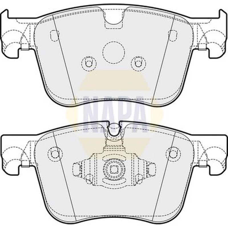 NAPA Front Brake Pad Set fits Citroën Berlingo 2018-2019 1.2 1.5