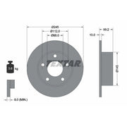 Textar 2 x Solid Brake Discs 92022800