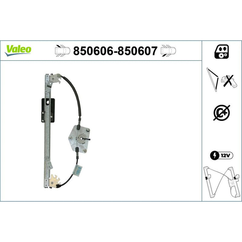 Valeo Electric Window Regulator Lifter Right Rear 850607