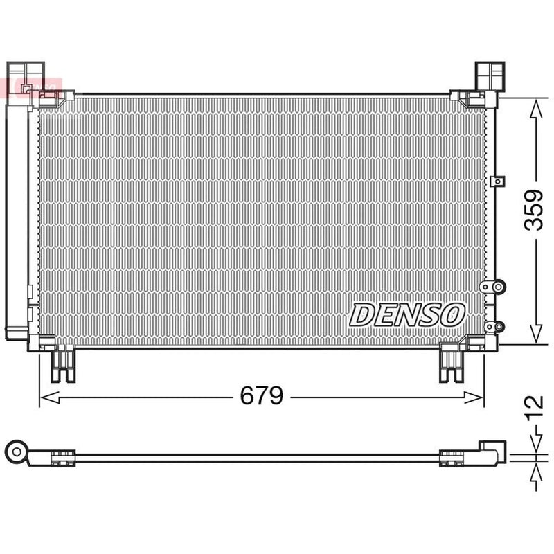 Denso Air Conditioning Condenser fits Lexus Is III 2013-2015