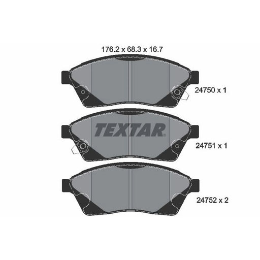 Textar Front Brake Pad Set 2475001