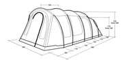 Outwell Carolina 6 Pole Tent Blue 6 Person Outwell - Dynamic Drive
