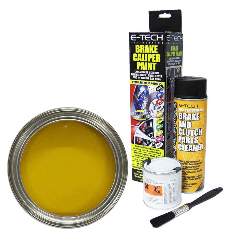 Yellow E-Tech Brake Caliper Paint Also for Engine Bay Drums Car Van E-Tech  - Dynamic Drive