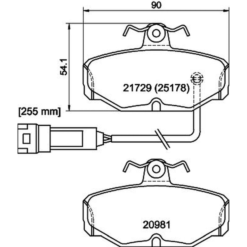 Mintex Rear Brake Pad Set fits Ford Granada 1985-1994 1.8 2.0 2.4 2.5 2.8 2.9