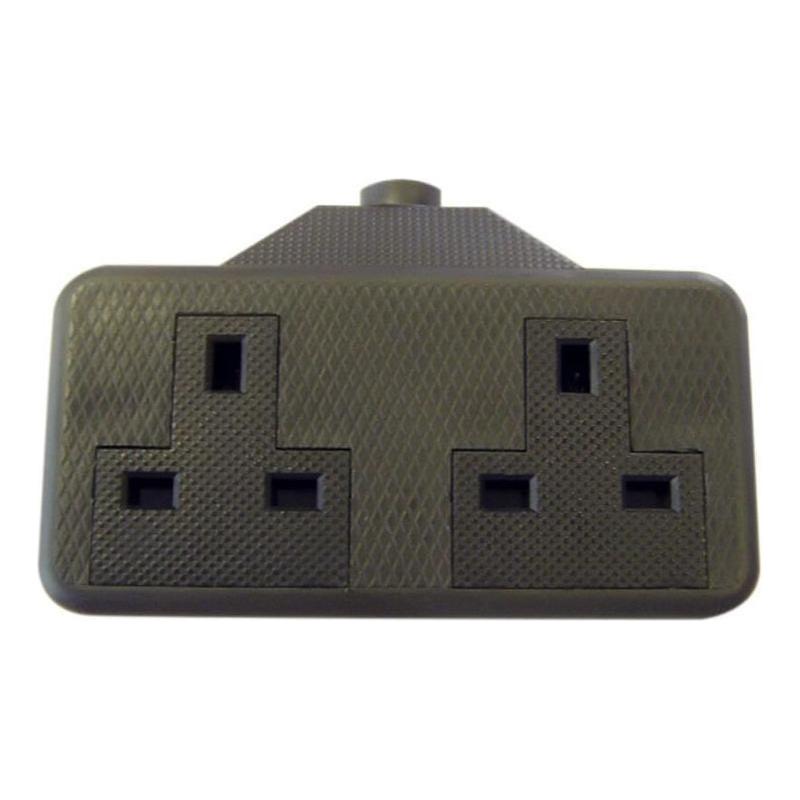 Dencon Trailing Socket 13A 2-Gang Black Dencon - NN4 Online