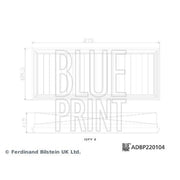 Blue Print Air Filter Kit fits Mercedes-Benz Slk 2012 on 172.475