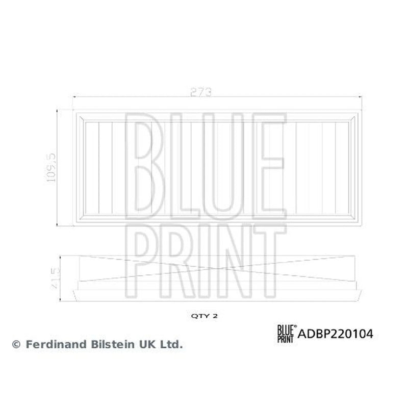 Blue Print Air Filter Kit ADBP220104
