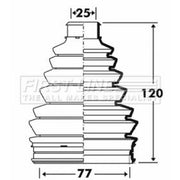 First Line Drive Shaft Bellow Kit Front Left Thermoplast fits Mitsubishi Carisma