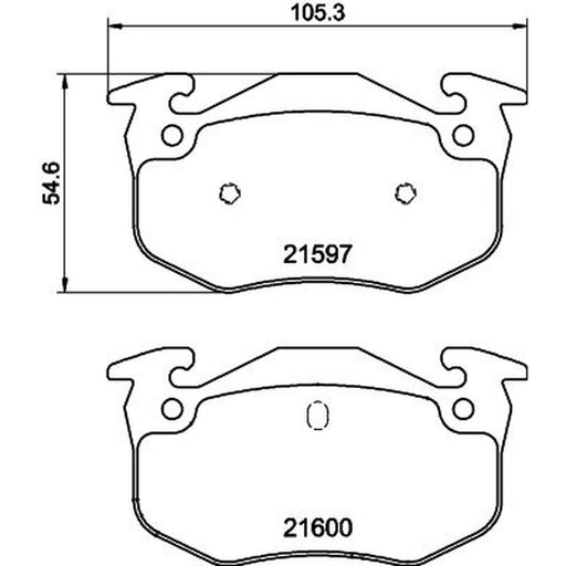 Mintex Front & Rear Pads fits Renault Clio I 1991-1998 1.4 1.8