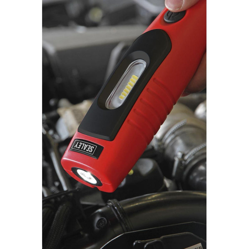 Sealey Rechargeable 360 Inspection Light 7 SMD & 3W SMD LED Red Lithium-ion Sealey - Dynamic Drive