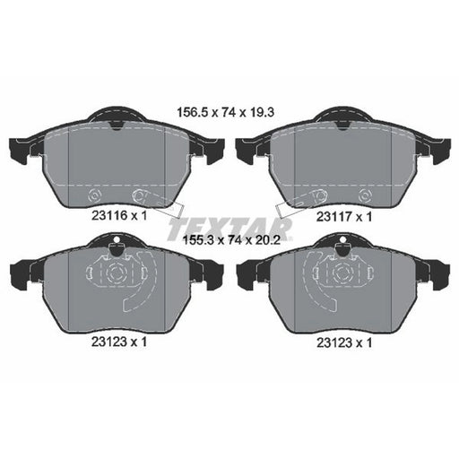 Textar Front Brake Pad Set 2311701