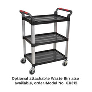 Sealey Workshop Trolley 3-Level Composite CX309 Sealey - Dynamic Drive