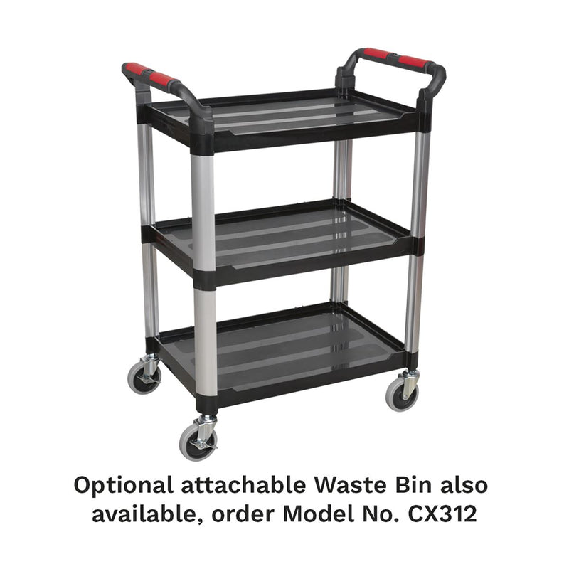 Sealey Workshop Trolley 3-Level Composite CX309 Sealey - Dynamic Drive