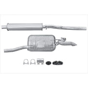 Hella End Silencer Rear fits Fiat Punto 1993-2000 1.2 1.6