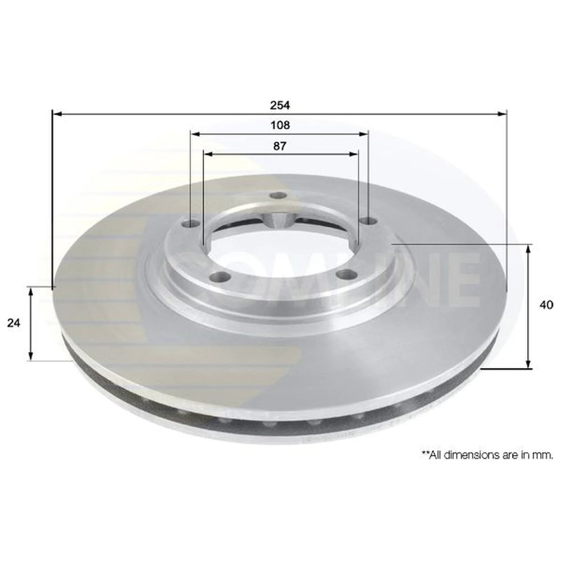 Comline Front Brake Discs & Pads fits Hyundai H-1 2001-2004 2.5