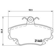 Brembo 4 x Front Brake Pad Set fits Alpine V6 1985-1990