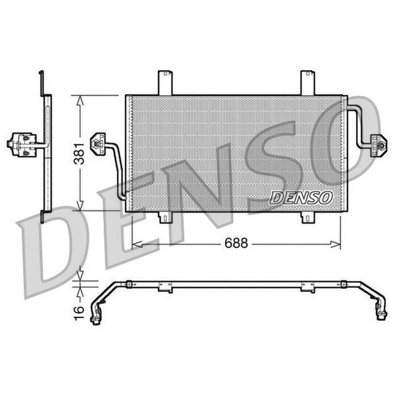 Denso Air Conditioning Condenser fits Opel Movano A 1999-2000 2.5