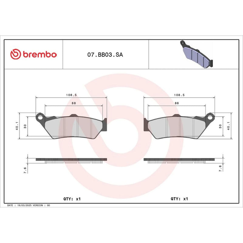 Brembo Front Brake Floating Brake Disc Discs & Pads fits Yamaha Xt 2004 on