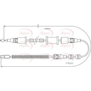 Apec Handbrake Cable Right Rear fits Opel Vectra A 1988-1995 1.4 1.6 1.7 1.8