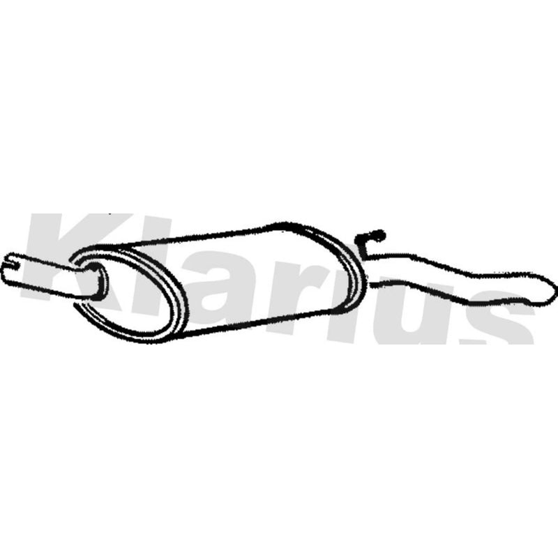 Klarius Box With Tail Pipe Rear fits Opel Corsa A 1982-1993 1.0 1.2 1.3 1.4